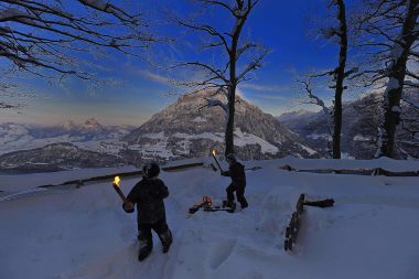 Seelisberg im Winter mit Passepartout entdecken